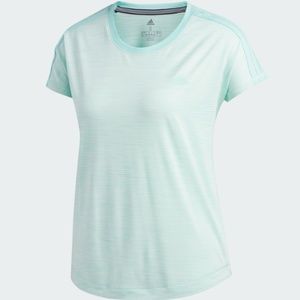 Clearance ADIDAS women's Climalite Green mint Striped Shirt